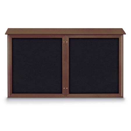 United Visual Products Open Faced Traditional Rounded Corkboard UV646ARC-WHITE-CORK